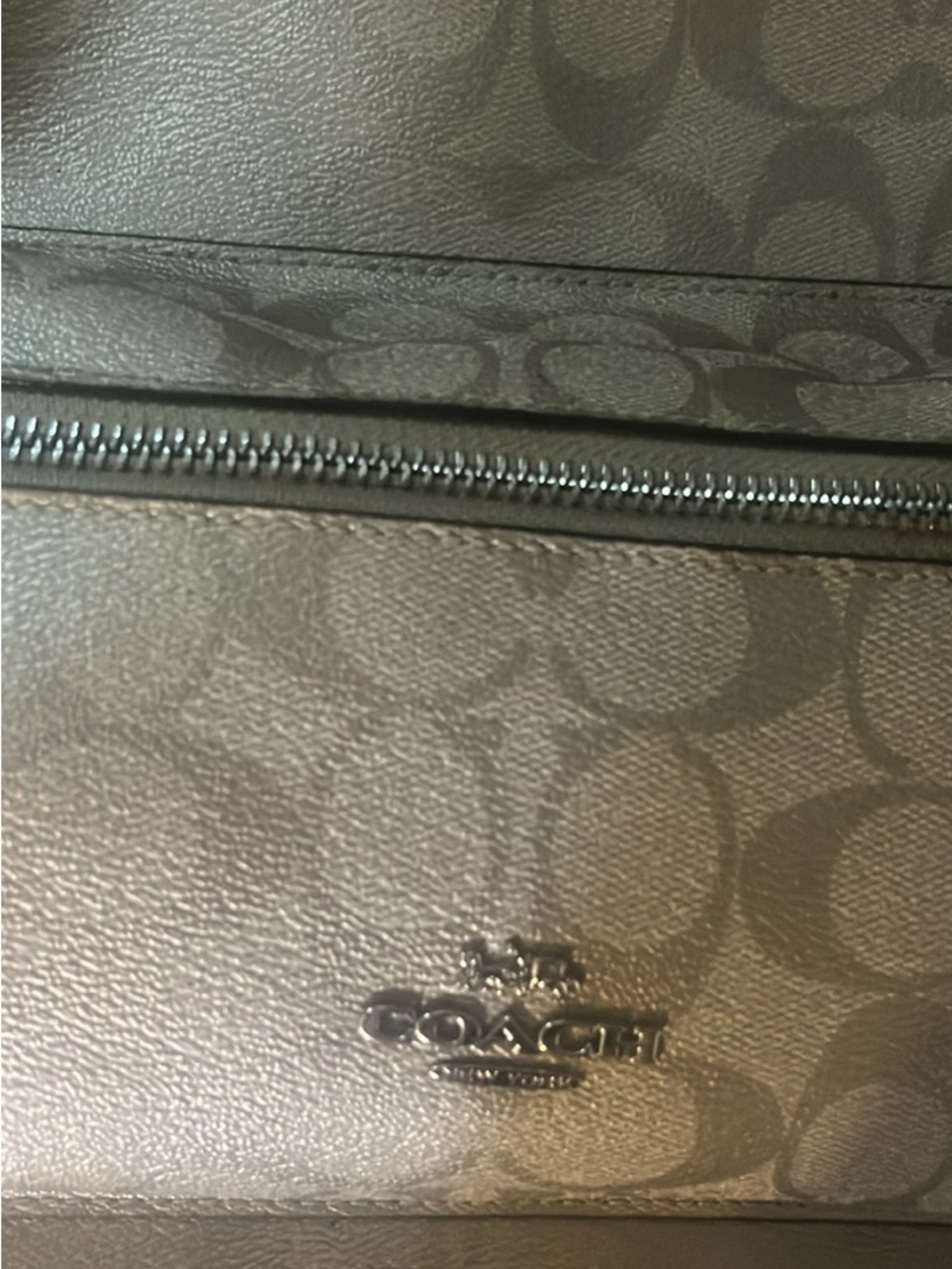 Coach Metallic Signature Mini Backpack - Champagne - Picture 2 of 4